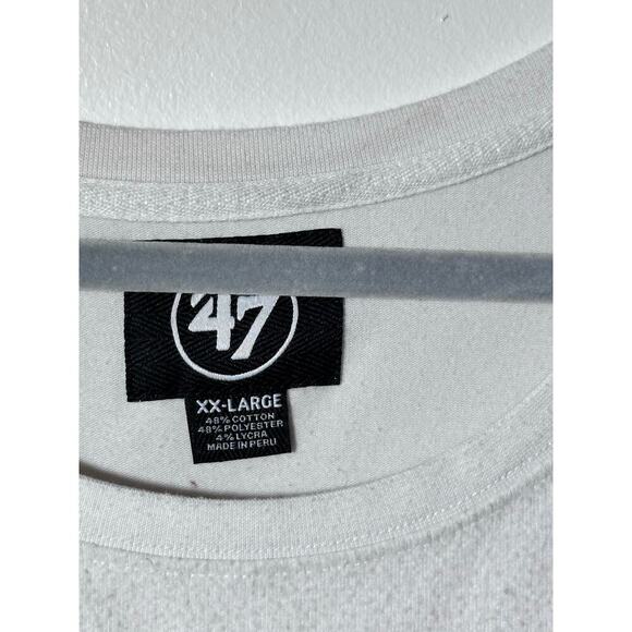 47 Brand White Alabama Crimson Tide Oversized Crew Neck Sweatshirt Size XXL - Picture 2 of 4